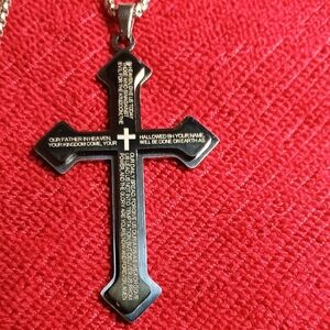 Silver Cross Pendant Necklace
